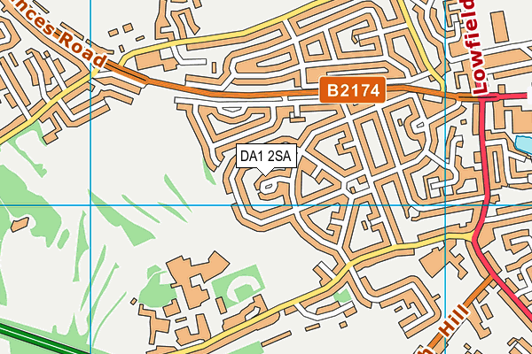 DA1 2SA map - OS VectorMap District (Ordnance Survey)