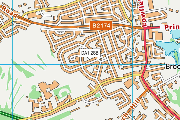 DA1 2SB map - OS VectorMap District (Ordnance Survey)