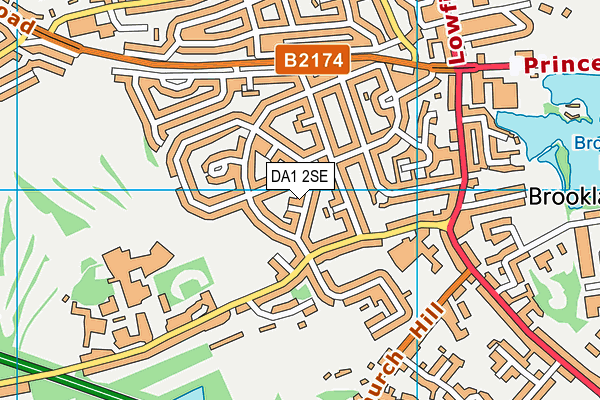 DA1 2SE map - OS VectorMap District (Ordnance Survey)
