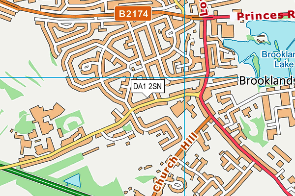 DA1 2SN map - OS VectorMap District (Ordnance Survey)