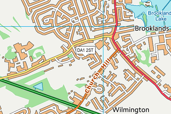 DA1 2ST map - OS VectorMap District (Ordnance Survey)