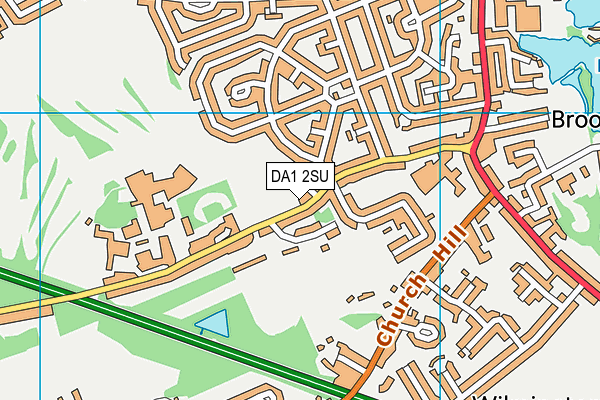 DA1 2SU map - OS VectorMap District (Ordnance Survey)