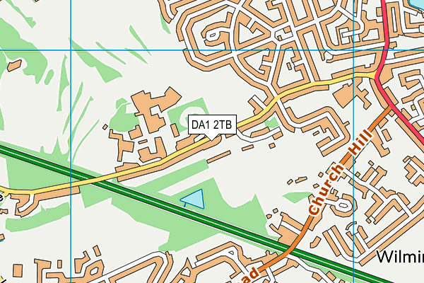 DA1 2TB map - OS VectorMap District (Ordnance Survey)