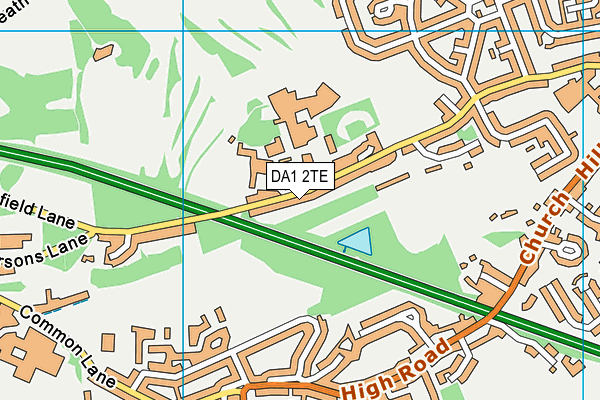 DA1 2TE map - OS VectorMap District (Ordnance Survey)