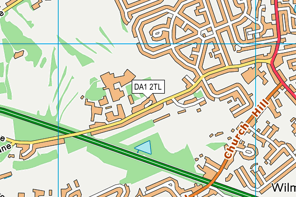 DA1 2TL map - OS VectorMap District (Ordnance Survey)
