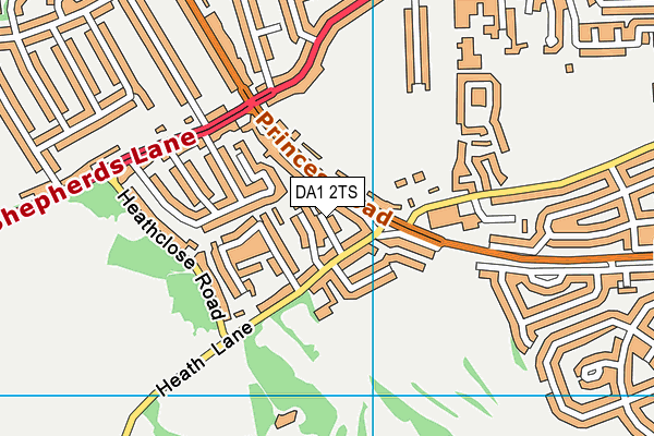 DA1 2TS map - OS VectorMap District (Ordnance Survey)