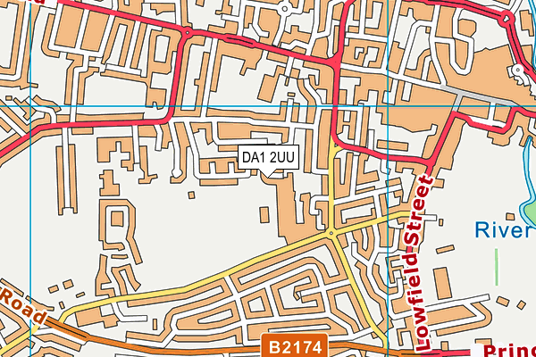 DA1 2UU map - OS VectorMap District (Ordnance Survey)