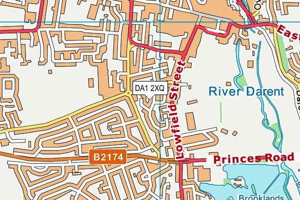 DA1 2XQ map - OS VectorMap District (Ordnance Survey)