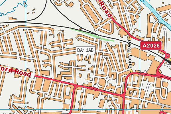 DA1 3AB map - OS VectorMap District (Ordnance Survey)