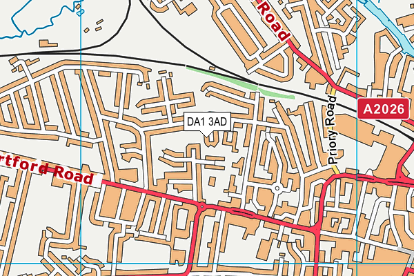 DA1 3AD map - OS VectorMap District (Ordnance Survey)