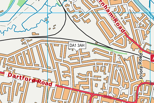 DA1 3AH map - OS VectorMap District (Ordnance Survey)