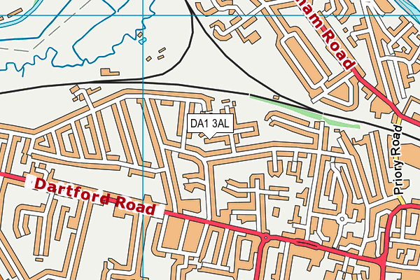 DA1 3AL map - OS VectorMap District (Ordnance Survey)