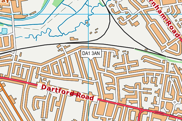 DA1 3AN map - OS VectorMap District (Ordnance Survey)