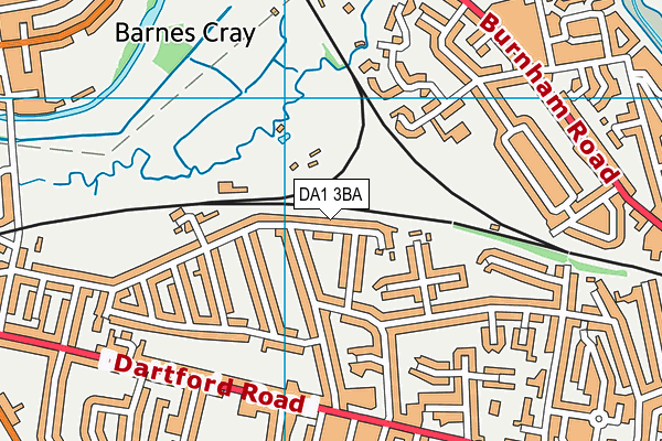 DA1 3BA map - OS VectorMap District (Ordnance Survey)