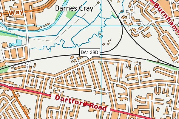 DA1 3BD map - OS VectorMap District (Ordnance Survey)