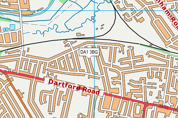 DA1 3BG map - OS VectorMap District (Ordnance Survey)