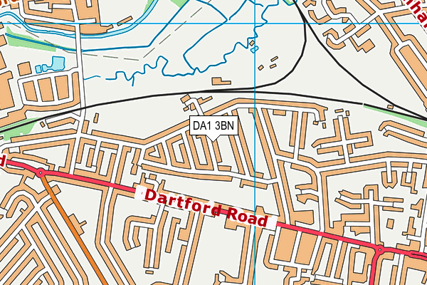 DA1 3BN map - OS VectorMap District (Ordnance Survey)