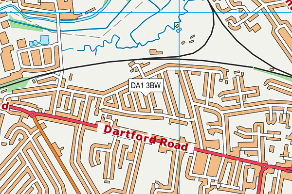 DA1 3BW map - OS VectorMap District (Ordnance Survey)