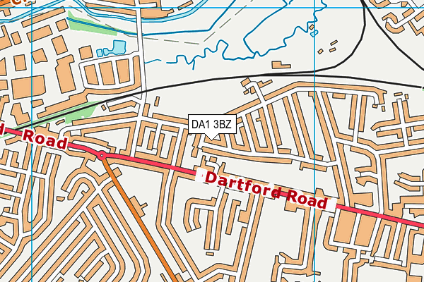 DA1 3BZ map - OS VectorMap District (Ordnance Survey)