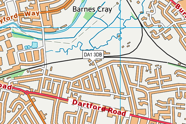 DA1 3DB map - OS VectorMap District (Ordnance Survey)