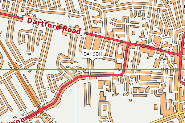 DA1 3DH map - OS VectorMap District (Ordnance Survey)