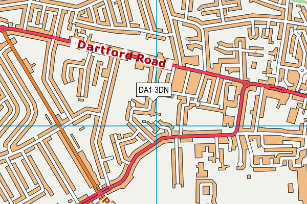 DA1 3DN map - OS VectorMap District (Ordnance Survey)