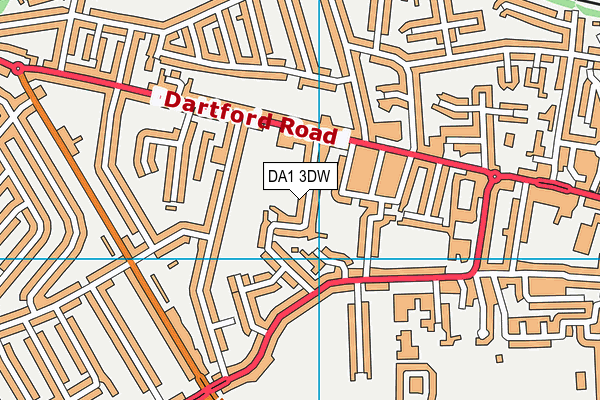 DA1 3DW map - OS VectorMap District (Ordnance Survey)