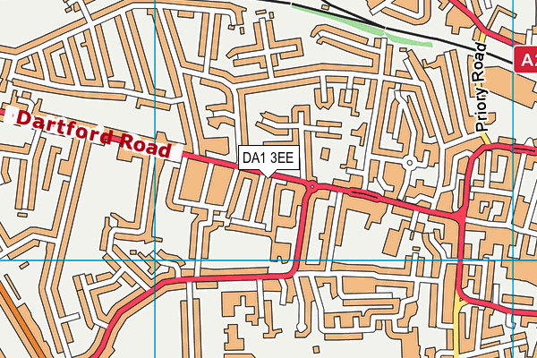 DA1 3EE map - OS VectorMap District (Ordnance Survey)