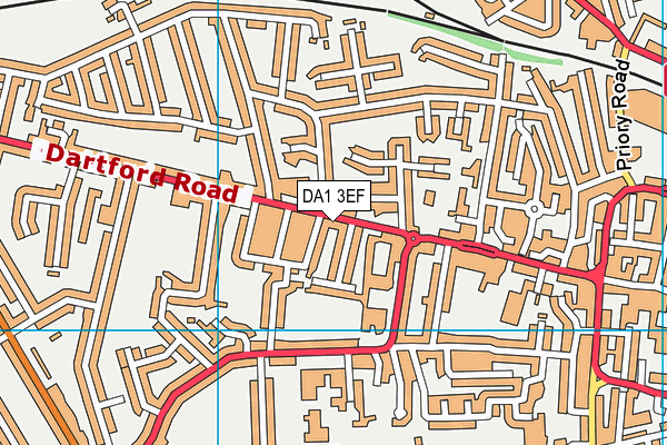 DA1 3EF map - OS VectorMap District (Ordnance Survey)