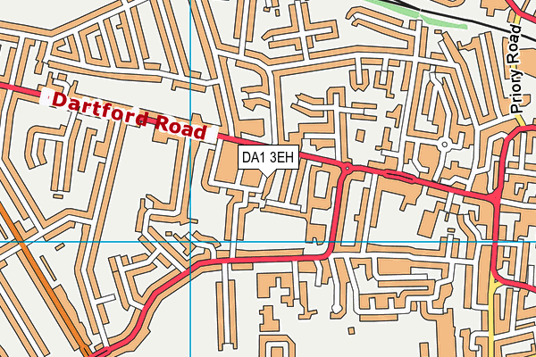DA1 3EH map - OS VectorMap District (Ordnance Survey)