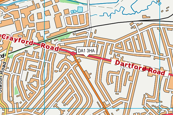 DA1 3HA map - OS VectorMap District (Ordnance Survey)