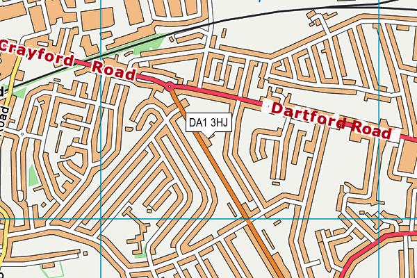 DA1 3HJ map - OS VectorMap District (Ordnance Survey)