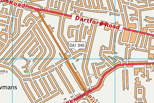 DA1 3HS map - OS VectorMap District (Ordnance Survey)