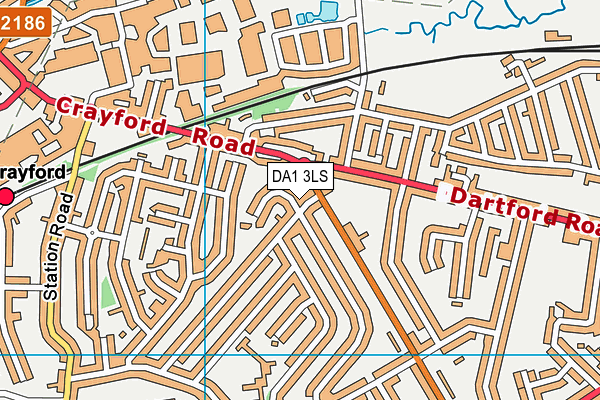 DA1 3LS map - OS VectorMap District (Ordnance Survey)