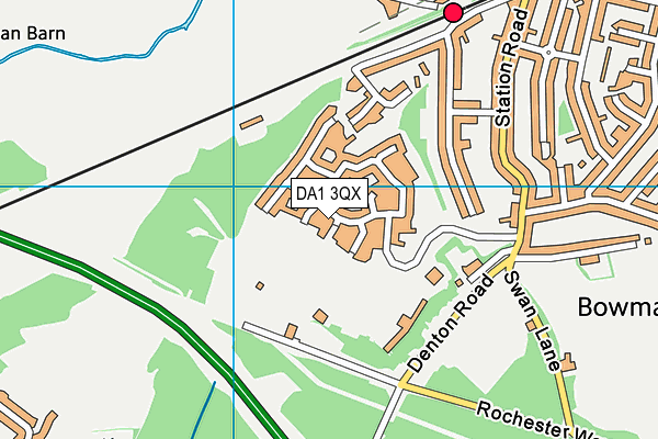 DA1 3QX map - OS VectorMap District (Ordnance Survey)