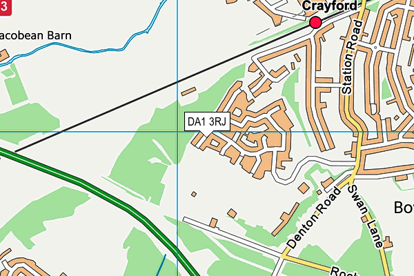 DA1 3RJ map - OS VectorMap District (Ordnance Survey)