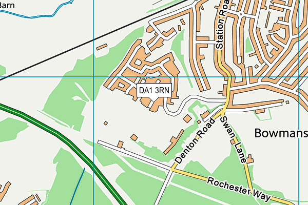 DA1 3RN map - OS VectorMap District (Ordnance Survey)