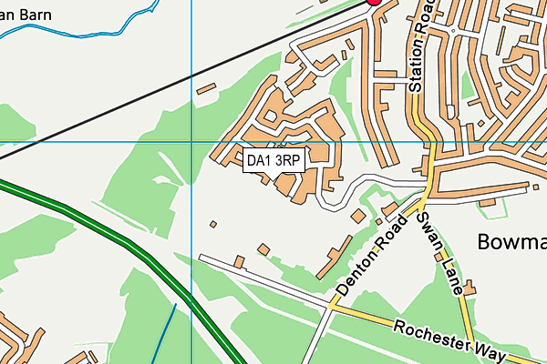 DA1 3RP map - OS VectorMap District (Ordnance Survey)
