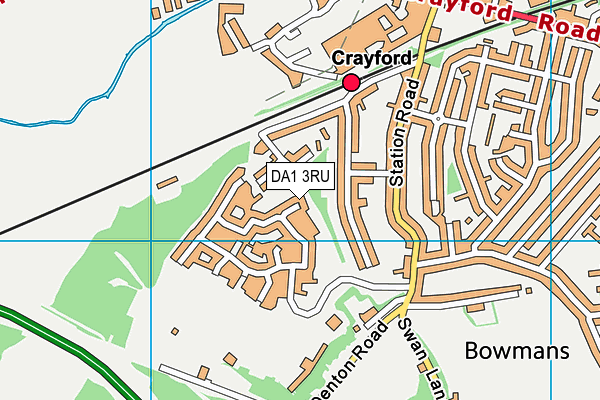 DA1 3RU map - OS VectorMap District (Ordnance Survey)