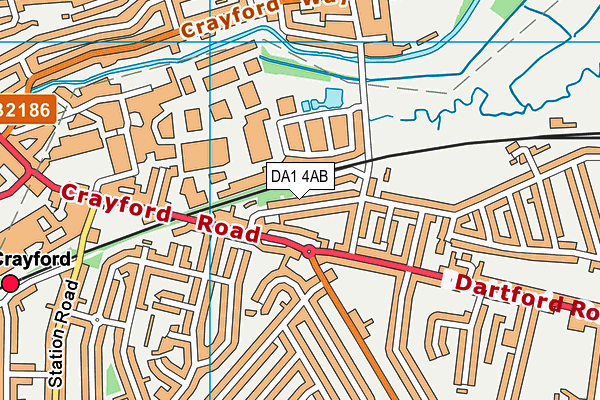 DA1 4AB map - OS VectorMap District (Ordnance Survey)