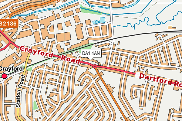 DA1 4AN map - OS VectorMap District (Ordnance Survey)