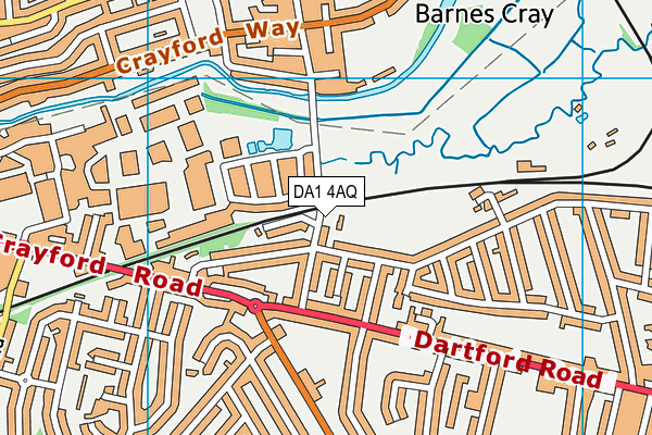 DA1 4AQ map - OS VectorMap District (Ordnance Survey)