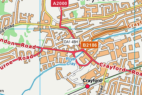 DA1 4BH map - OS VectorMap District (Ordnance Survey)