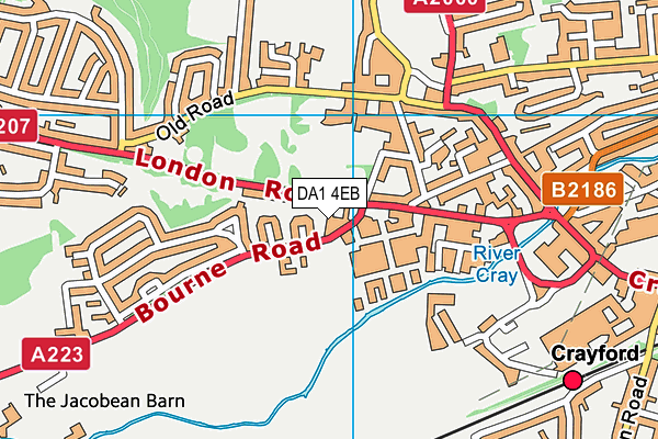 DA1 4EB map - OS VectorMap District (Ordnance Survey)