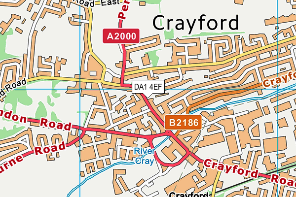 Map of CRAYFORD LIMITED at district scale