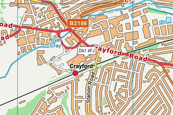 DA1 4FJ map - OS VectorMap District (Ordnance Survey)