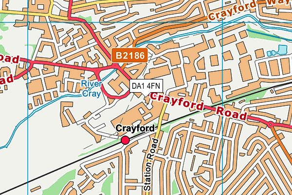 DA1 4FN map - OS VectorMap District (Ordnance Survey)