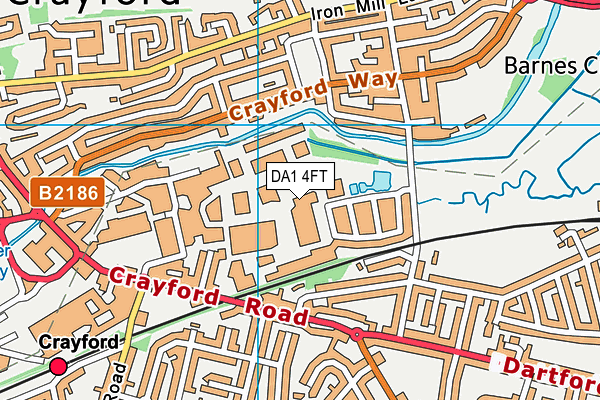 DA1 4FT map - OS VectorMap District (Ordnance Survey)