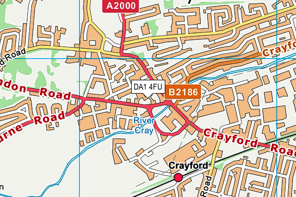 DA1 4FU map - OS VectorMap District (Ordnance Survey)