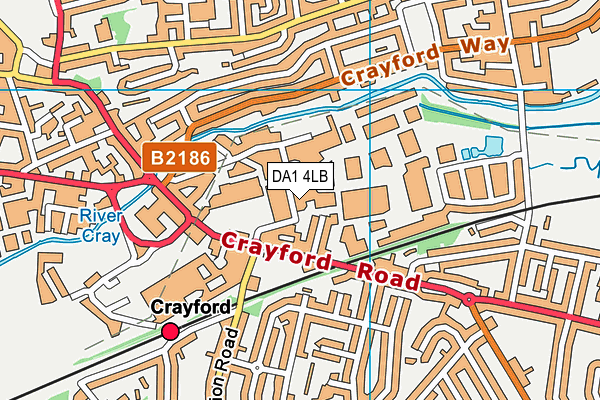 Crayford Weights And Fitness map (DA1 4LB) - OS VectorMap District (Ordnance Survey)
